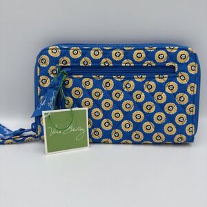 NWT Vera Bradley Zip-Around Wallet Riviera Blue 10112-006